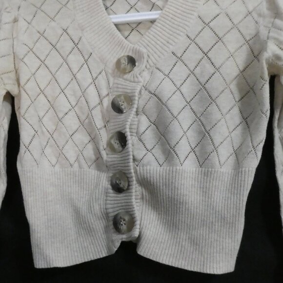 COSTA BLANCA | large | Beige Diamond Pattern Cardigan With Buttons - Picture 8 of 15